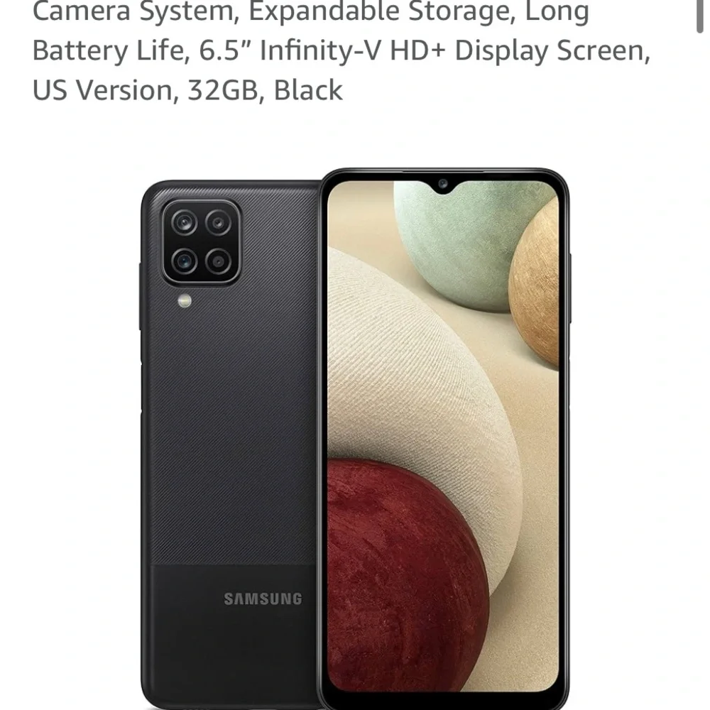 👑✅PRICE FIRM✅ Samsung Galaxy A12 Black Smartphone. 32gb Brand New! Unlocked!